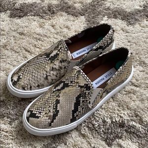 Snake Skin Print Slip Ons